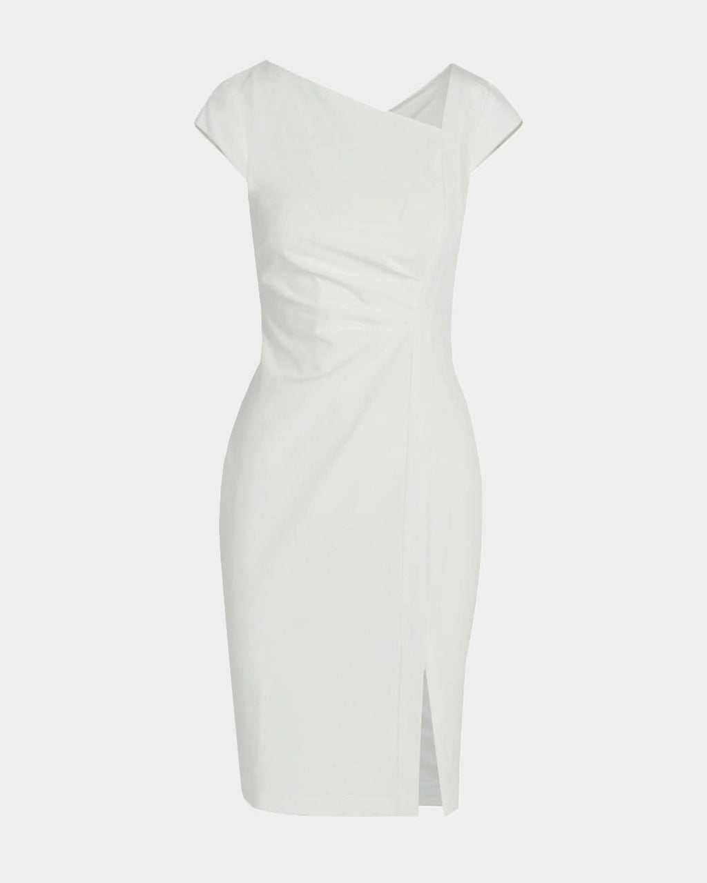 New Kenzie Asymmetric Dress in ivory — product-only view
