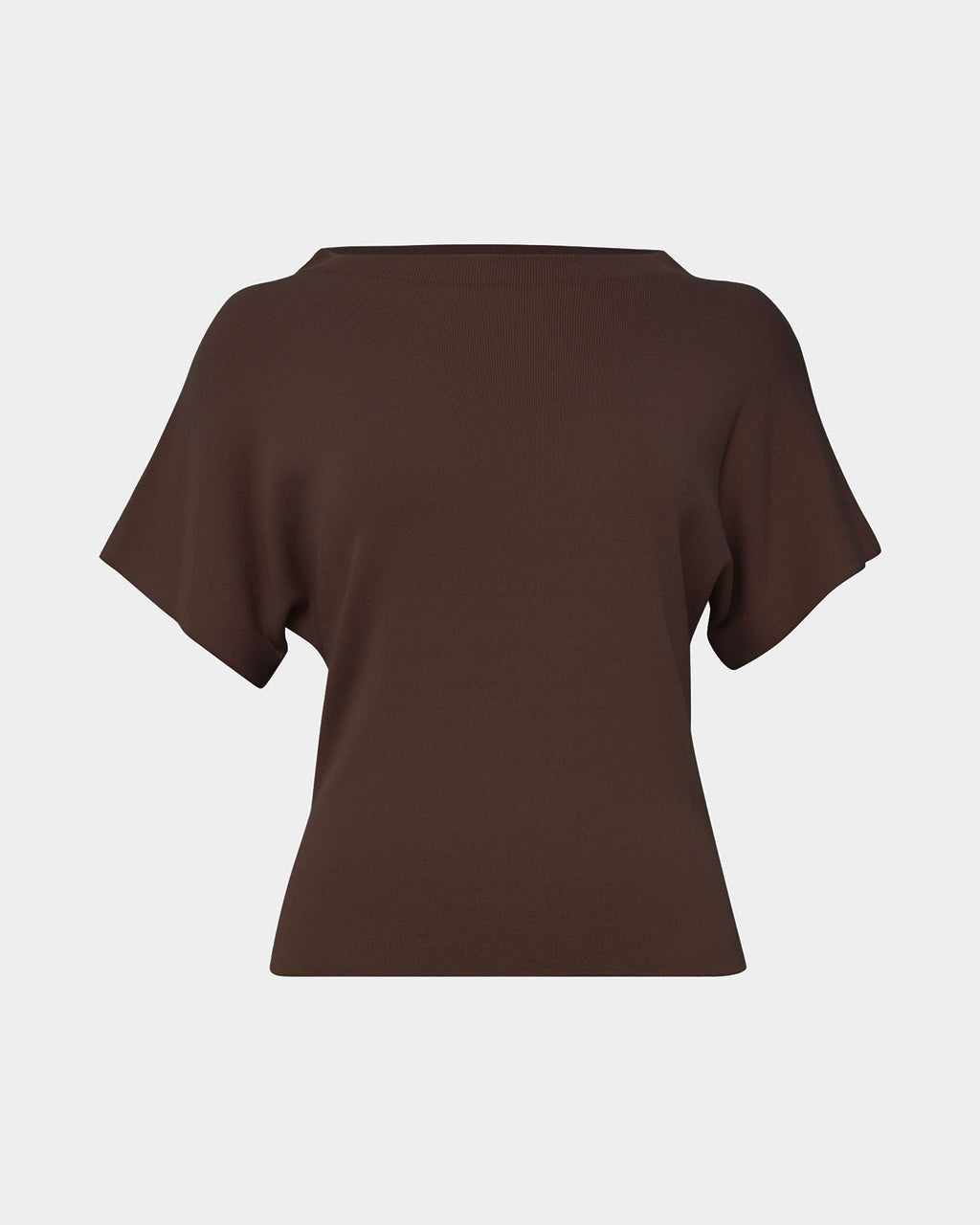 Jemma Relaxed Knit Top in espresso — product-only view