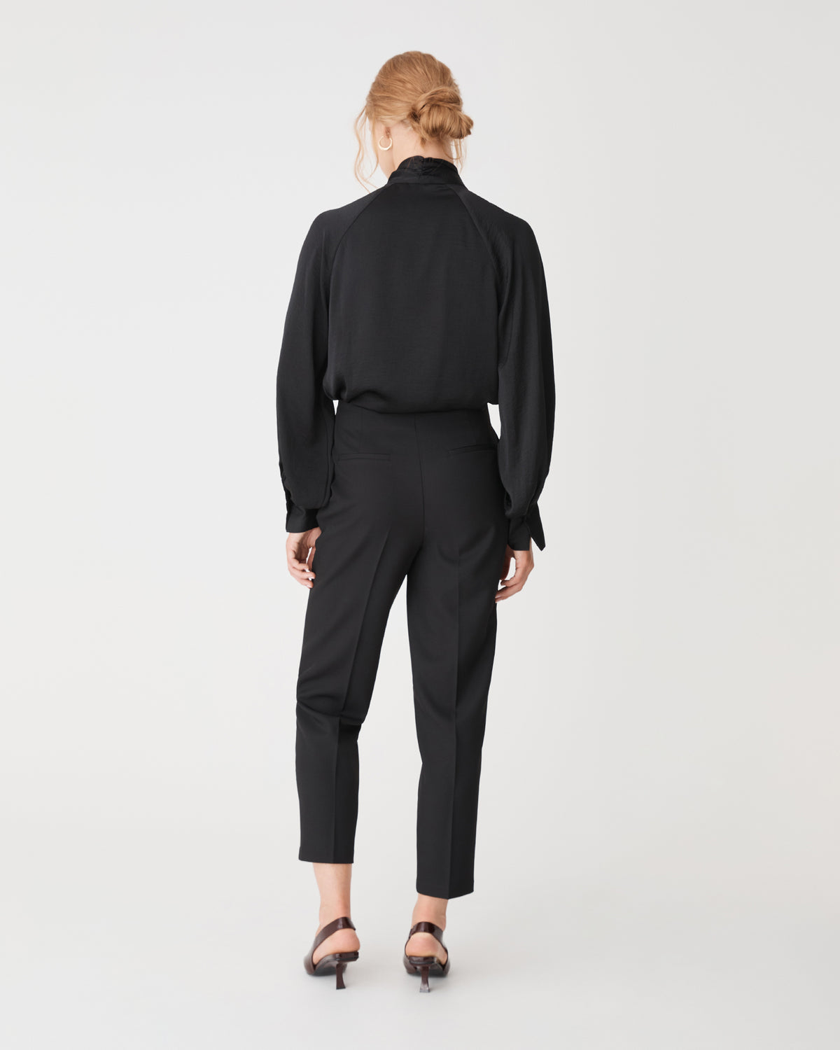 Sienna Pussybow Blouse in black — back view