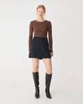 Bridget Mini Skirt in navy — full-length view