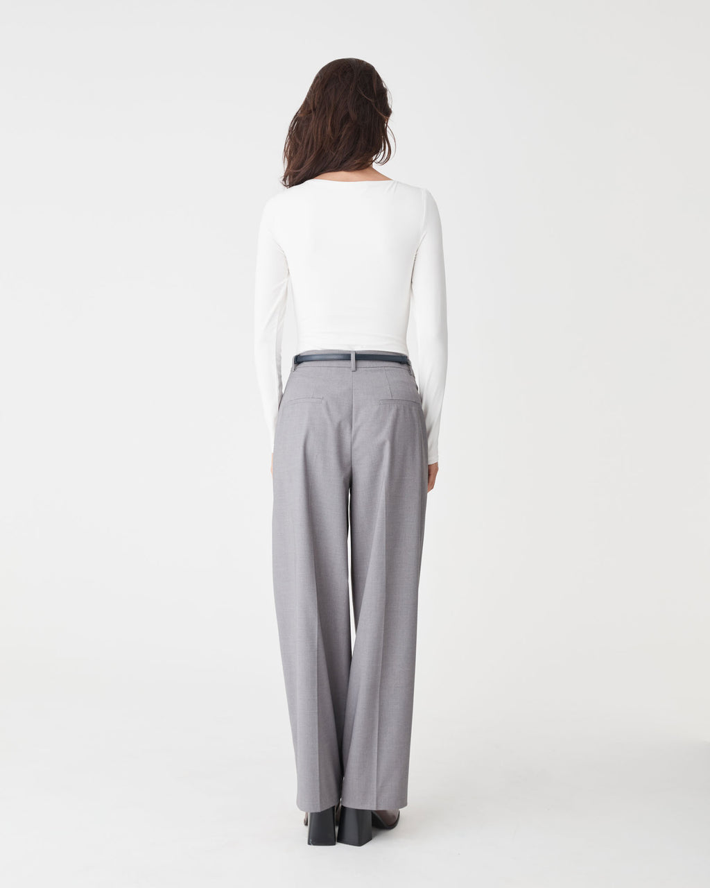 Simone Bamboo Bodysuit in ivory — back view