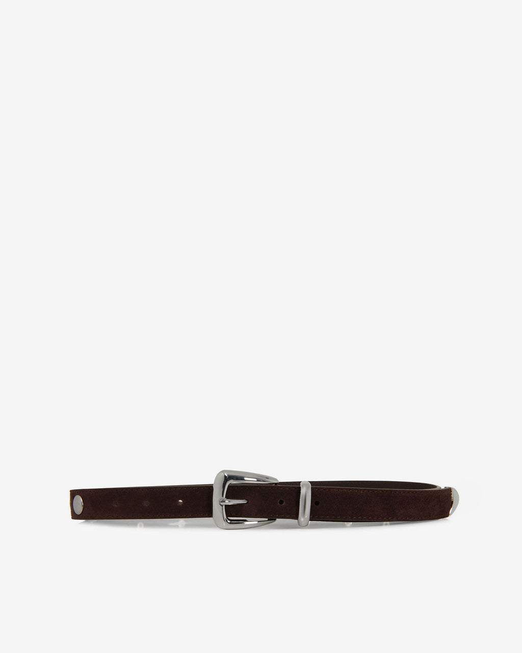 Mikala Suede Leather Belt in brown — view 5